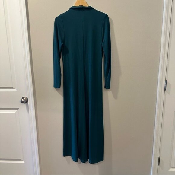 Soft Surroundings Lagia Teal Lagenlook Maxi Dress PM Comfy Boho Cottagecore - Picture 3 of 10
